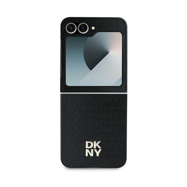 Husa premium pentru  Samsung Galaxy Z Flip 6 DKNY Pattern Energy - Negru