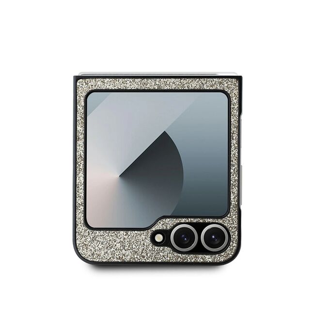 Husa premium pentru  Samsung Galaxy Z Flip 6 Guess Elegance Series - Auriu
