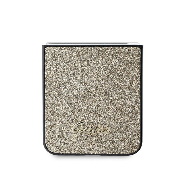 Husa premium pentru  Samsung Galaxy Z Flip 6 Guess Elegance Series - Auriu