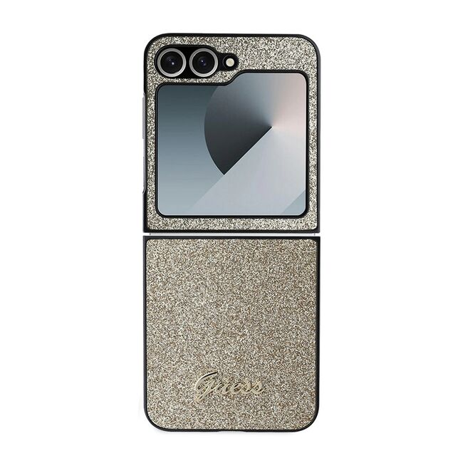 Husa premium pentru  Samsung Galaxy Z Flip 6 Guess Elegance Series - Auriu