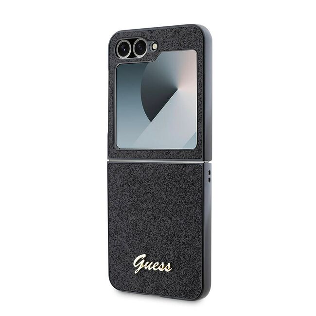 Husa premium pentru  Samsung Galaxy Z Flip 6 Guess Elegance Series - Negru