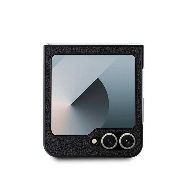 Husa premium pentru  Samsung Galaxy Z Flip 6 Guess Elegance Series - Negru