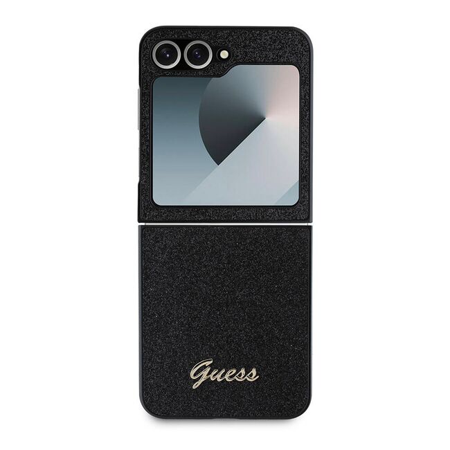 Husa premium pentru  Samsung Galaxy Z Flip 6 Guess Elegance Series - Negru