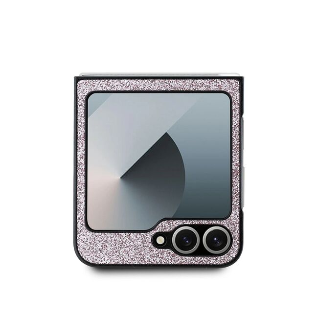 Husa premium pentru  Samsung Galaxy Z Flip 6 Guess Elegance Series - Roz