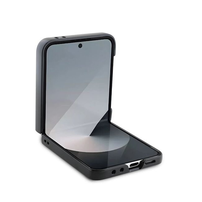 Husa premium pentru  Samsung Galaxy Z Flip 6 Guess Elegance Series - Roz