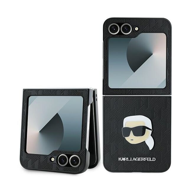 Husa premium pentru  Samsung Galaxy Z Flip 6 Karl Lagerfeld superior quality - Negru darth vader