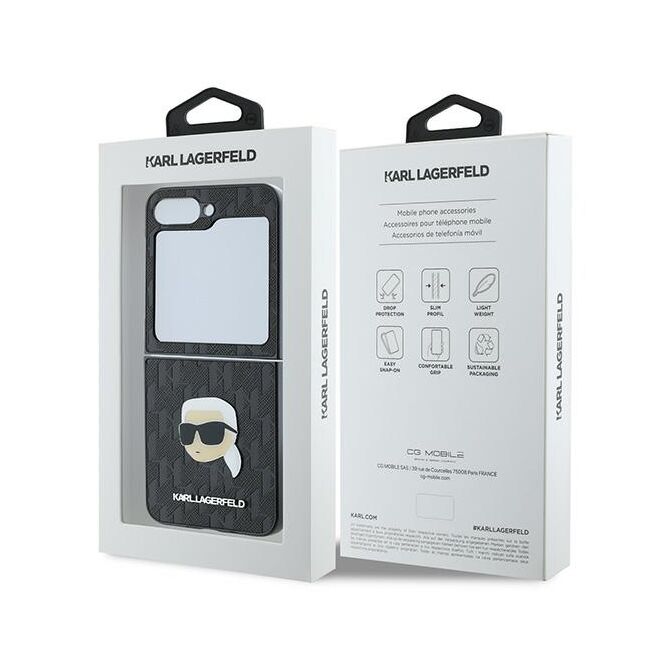 Husa premium pentru  Samsung Galaxy Z Flip 6 Karl Lagerfeld superior quality - Negru darth vader