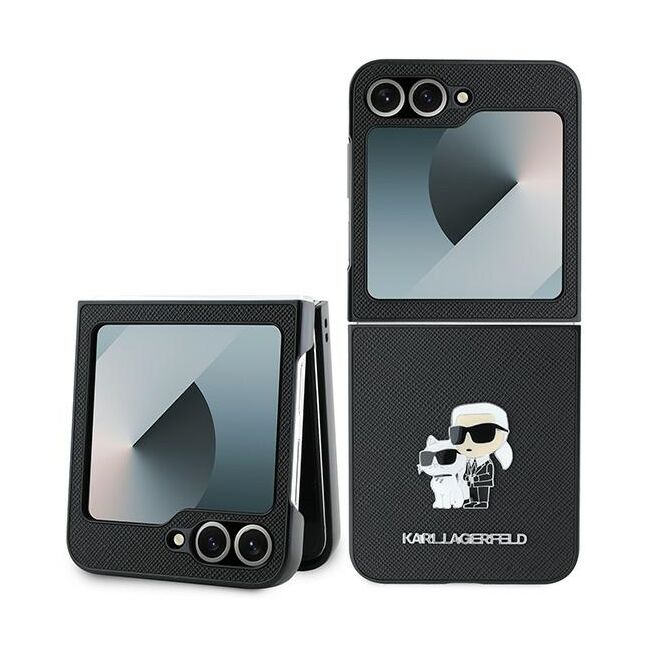 Husa premium pentru  Samsung Galaxy Z Flip 6 Karl Lagerfeld superior quality - Negru denim