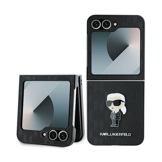 Husa premium pentru  Samsung Galaxy Z Flip 6 Karl Lagerfeld superior quality - Negru