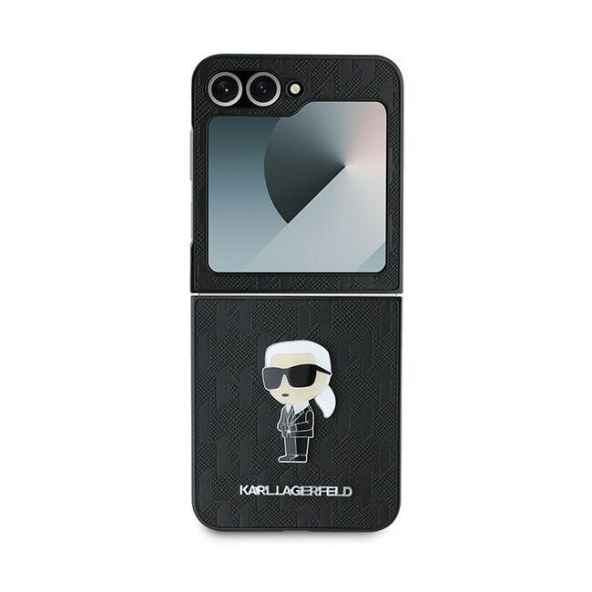 Husa premium pentru  Samsung Galaxy Z Flip 6 Karl Lagerfeld superior quality - Negru