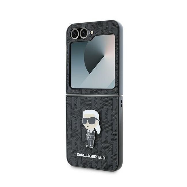 Husa premium pentru  Samsung Galaxy Z Flip 6 Karl Lagerfeld superior quality - Negru