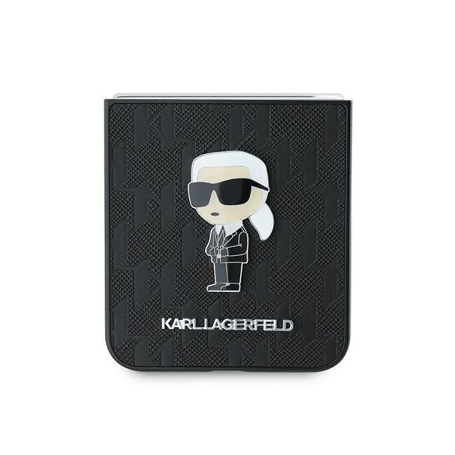 Husa premium pentru  Samsung Galaxy Z Flip 6 Karl Lagerfeld superior quality - Negru