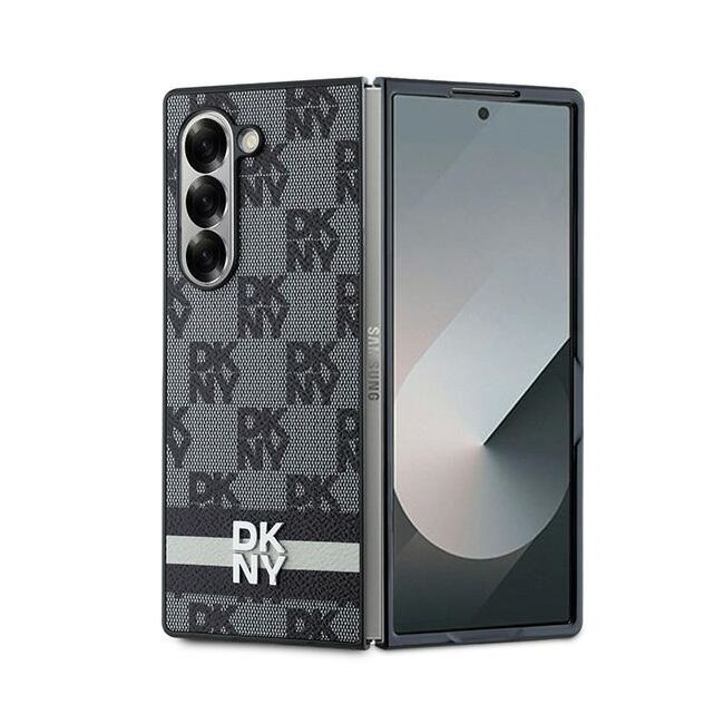 Husa premium pentru  Samsung Galaxy Z Fold 6 DKNY Pattern Energy - Gri inchis