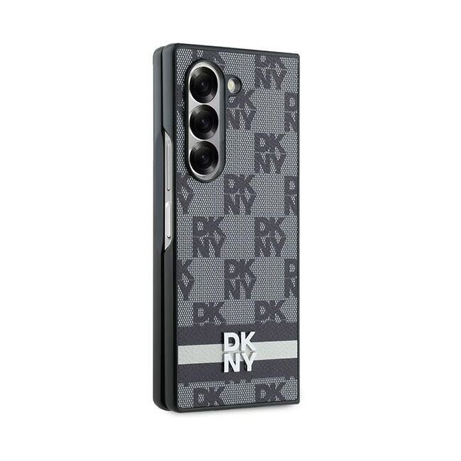 Husa premium pentru  Samsung Galaxy Z Fold 6 DKNY Pattern Energy - Gri inchis