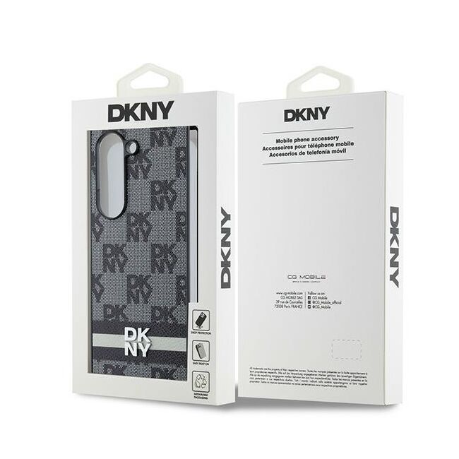 Husa premium pentru  Samsung Galaxy Z Fold 6 DKNY Pattern Energy - Gri inchis