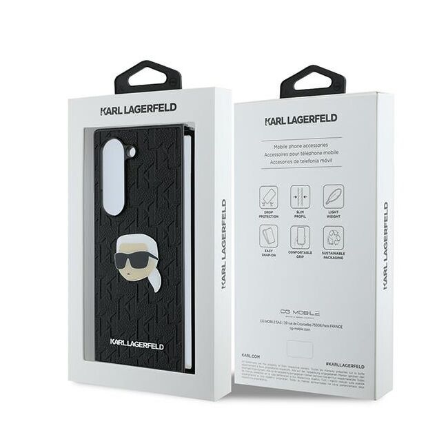 Husa premium pentru  Samsung Galaxy Z Fold 6 Karl Lagerfeld superior quality - Negru royal