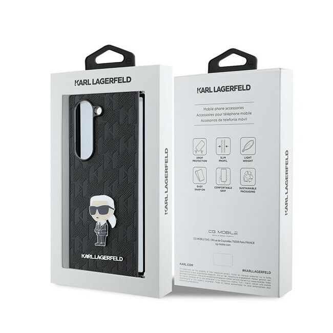 Husa premium pentru  Samsung Galaxy Z Fold 6 Karl Lagerfeld superior quality - Negru