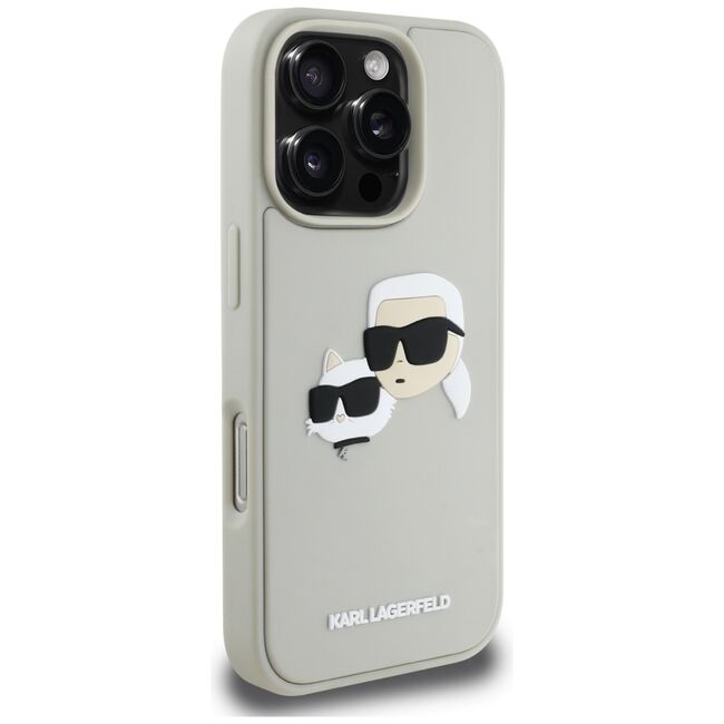 Husa premium pentru  iPhone 16 Pro Karl Lagerfeld superior quality - Gri