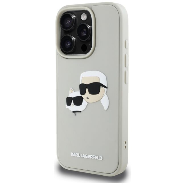 Husa premium pentru  iPhone 16 Pro Max Karl Lagerfeld superior quality - Gri
