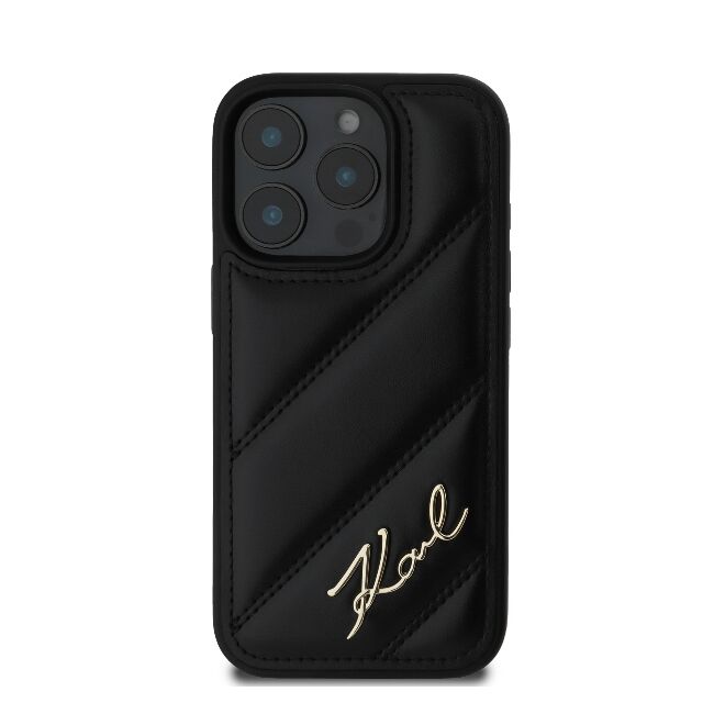 Husa premium pentru  iPhone 16 Pro Max Karl Lagerfeld superior quality - Negru denim