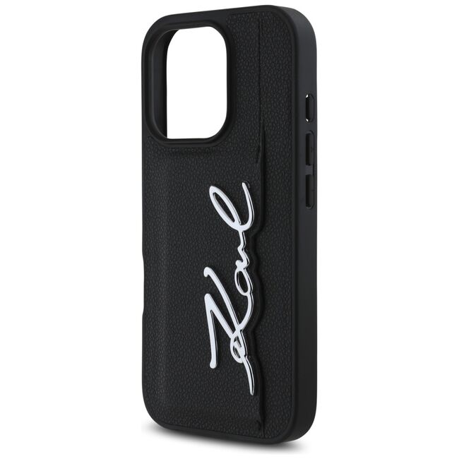 Husa premium pentru  iPhone 16 Pro Max Karl Lagerfeld superior quality - Negru mat