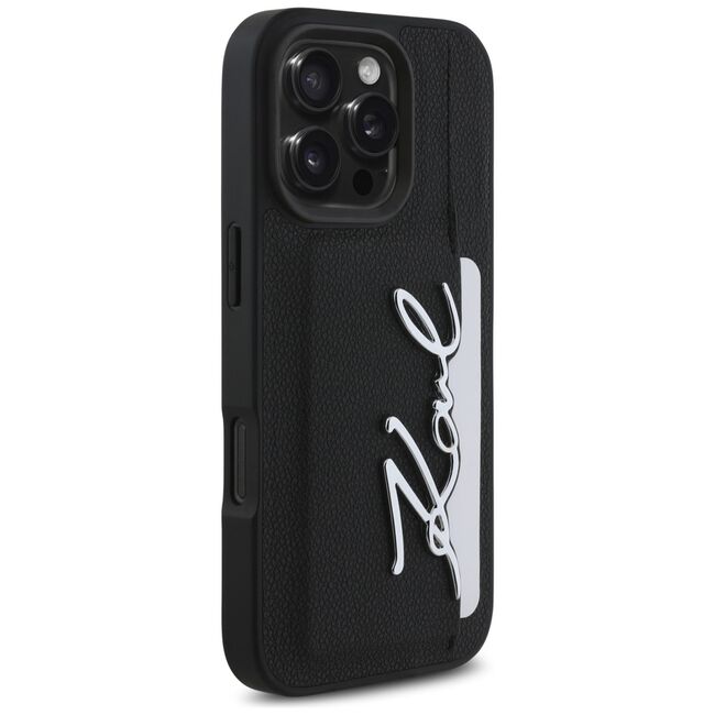 Husa premium pentru  iPhone 16 Pro Max Karl Lagerfeld superior quality - Negru mat