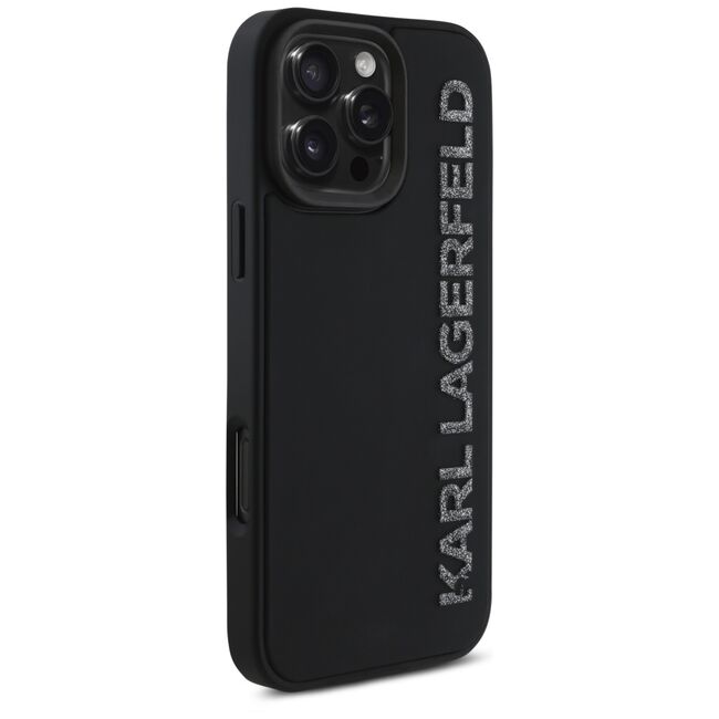 Husa premium pentru  iPhone 16 Pro Max Karl Lagerfeld superior quality - Negru royal