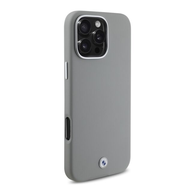 Husa premium pentru  iPhone 16 Pro Max compatibila MagSafe BMW Signature - Gri