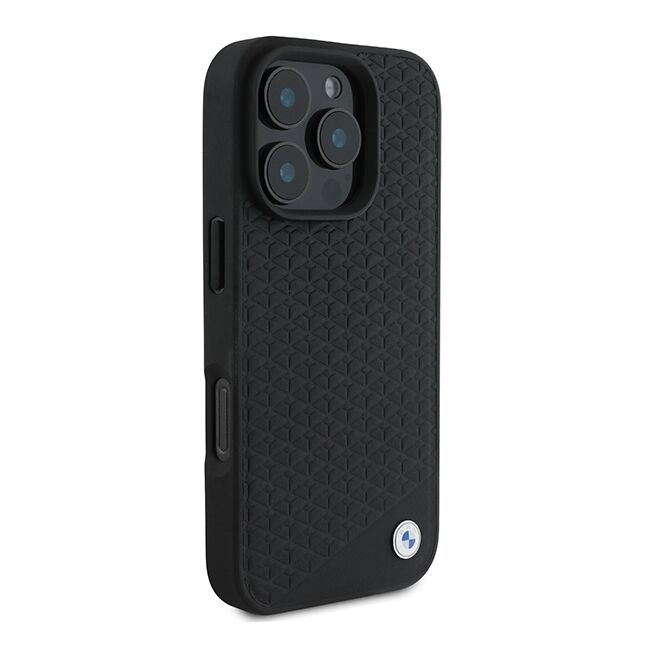 Husa premium pentru  iPhone 16 Pro Max compatibila MagSafe BMW Signature - Negru denim