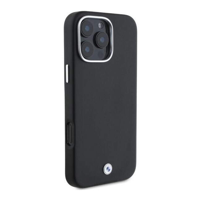 Husa premium pentru  iPhone 16 Pro Max compatibila MagSafe BMW Signature - Negru electric