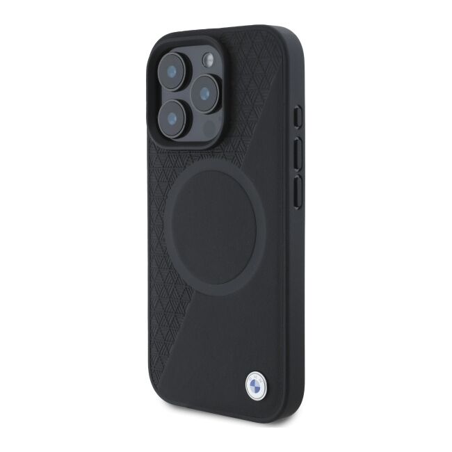 Husa premium pentru  iPhone 16 Pro Max compatibila MagSafe BMW Signature - Negru mat