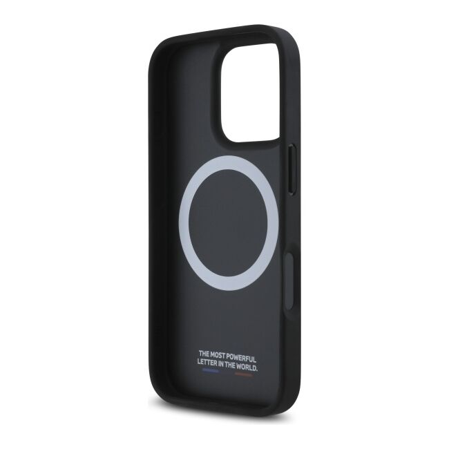 Husa premium pentru  iPhone 16 Pro Max compatibila MagSafe BMW Signature - Negru print