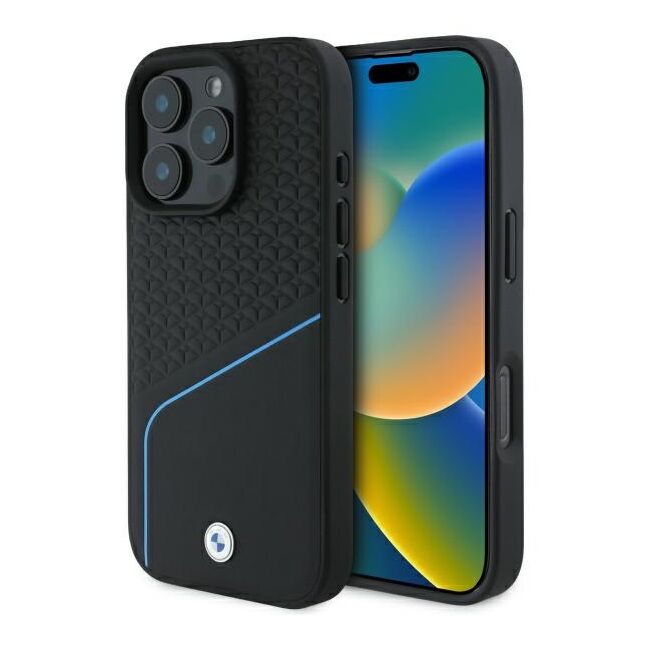 Husa premium pentru  iPhone 16 Pro Max compatibila MagSafe BMW Signature - Negru
