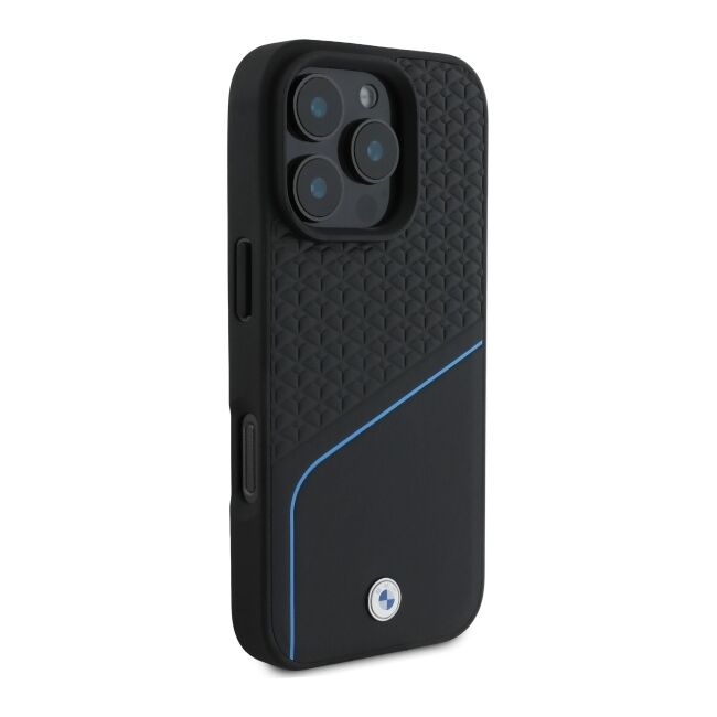 Husa premium pentru  iPhone 16 Pro Max compatibila MagSafe BMW Signature - Negru