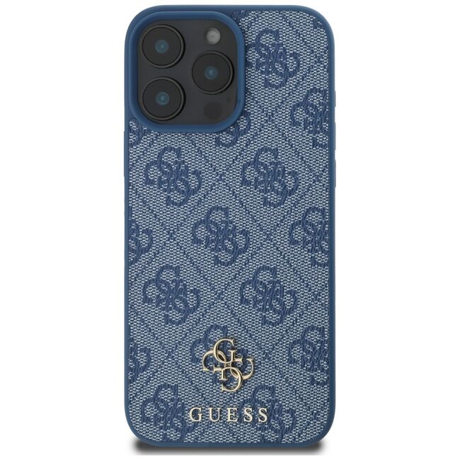 Husa premium pentru  iPhone 16 Pro Max compatibila MagSafe Guess Luxury Series - Albastru