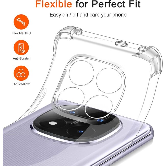 Husa pentru Xiaomi Redmi Note 14 Pro+ Plus 5G Anti-Shock 1.5 mm, reinforced 4 corners, transparenta [