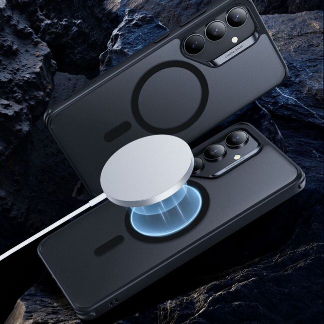 Husa premium pentru  Samsung Galaxy S25+ compatibila MagSafe ESR - Classic Hybrid HaloLock - Negru mat