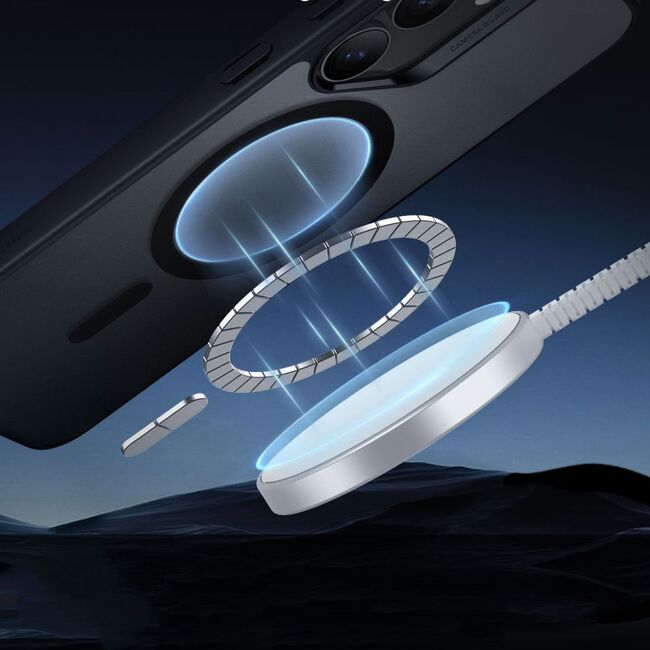Husa premium pentru  Samsung Galaxy S25+ compatibila MagSafe ESR - Classic Hybrid HaloLock - Negru mat