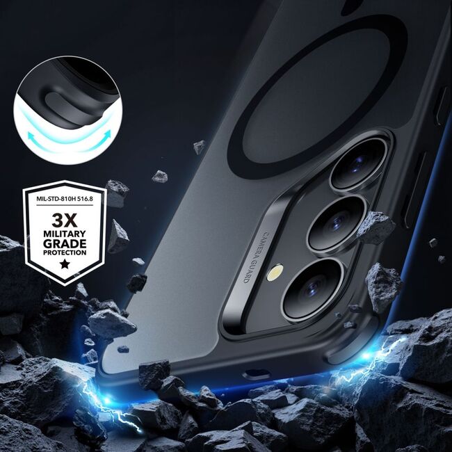Husa premium pentru  Samsung Galaxy S25+ compatibila MagSafe ESR - Classic Hybrid HaloLock - Negru mat