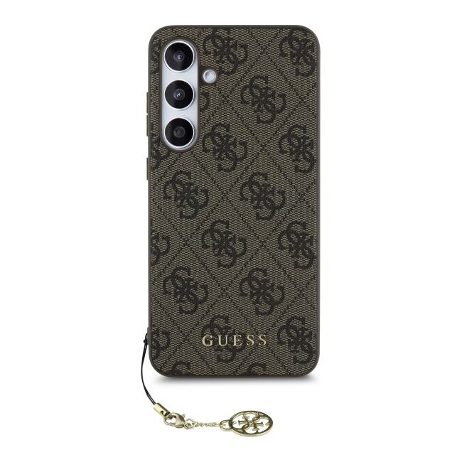 Husa premium pentru  Samsung Galaxy S24 FE Guess Elegance Series - Maro