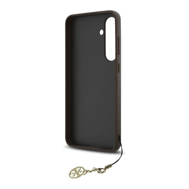 Husa premium pentru  Samsung Galaxy S24 FE Guess Elegance Series - Maro