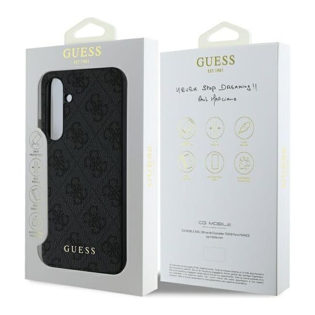 Husa premium pentru  Samsung Galaxy S24 FE Guess Elegance Series - Negru denim