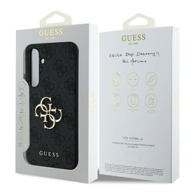 Husa premium pentru  Samsung Galaxy S24 FE Guess Elegance Series - Negru