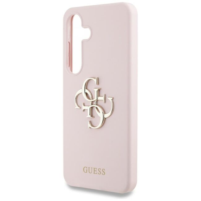 Husa premium pentru  Samsung Galaxy S25 Guess Elegance Series - Roz neon