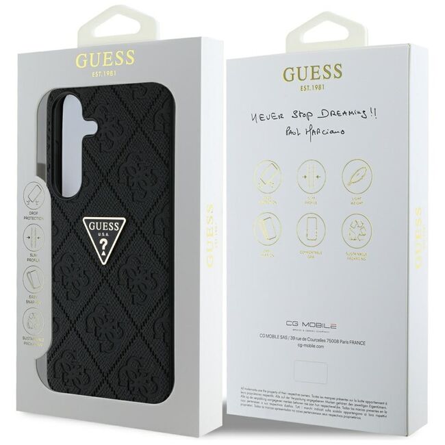 Husa premium pentru  Samsung Galaxy S25 Guess Elegance Series - Negru