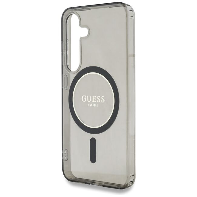 Husa premium pentru  Samsung Galaxy S25 compatibila MagSafe Guess Luxury Series - Gri