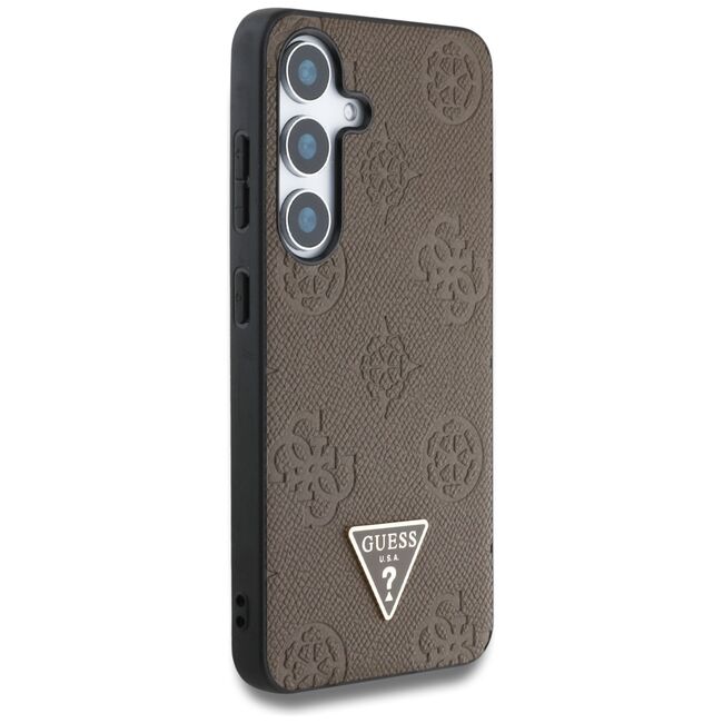 Husa premium pentru  Samsung Galaxy S25 compatibila MagSafe Guess Luxury Series - Maro inchis