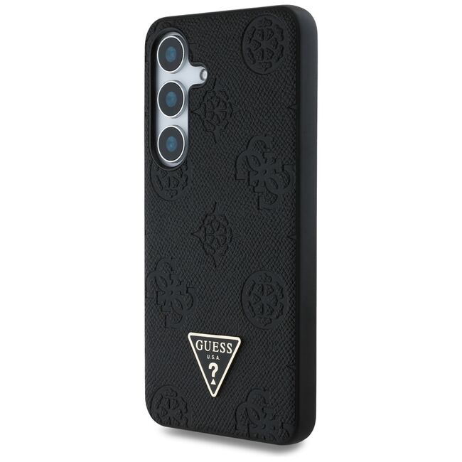 Husa premium pentru  Samsung Galaxy S25 compatibila MagSafe Guess Luxury Series - Negru