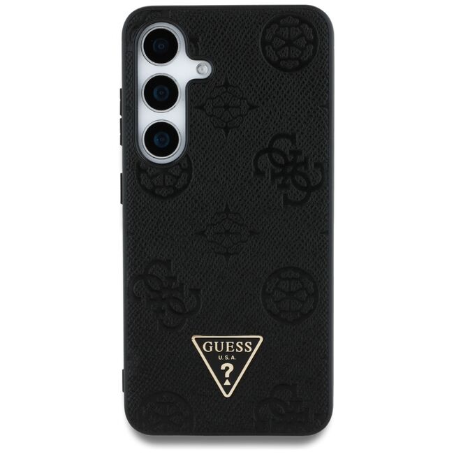 Husa premium pentru  Samsung Galaxy S25 compatibila MagSafe Guess Luxury Series - Negru