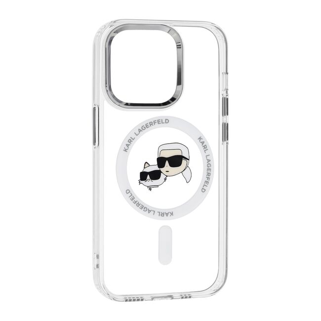 Husa premium pentru  iPhone 14 Pro  Karl Lagerfeld compatibila Magsafe - Alb